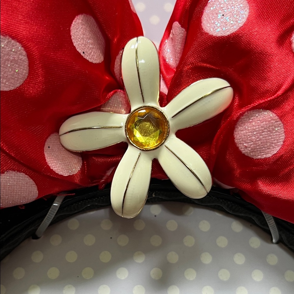 NWT Disney Minnie Mouse Red Polka Dot Headband Gems - Picture 3 of 9
